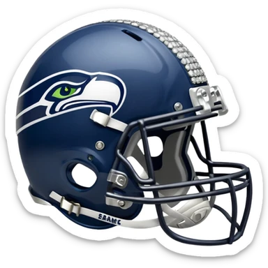 NFL Seahawks logo helmut with diamonds bling  sticker