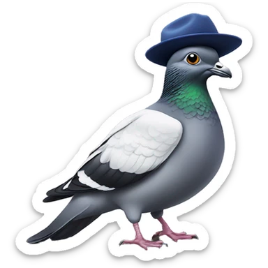 New York Pigeon with yankee hat sticker