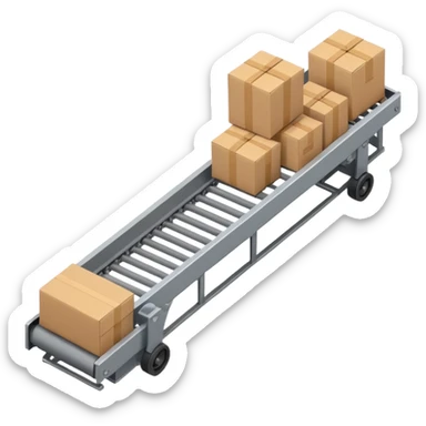 PLAIN GREY TOP DOWN ANGLE CONVEYER BELT TILL SHOPPING sticker