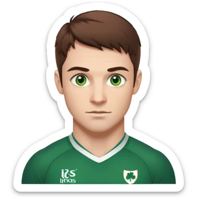irish rugby player sticker