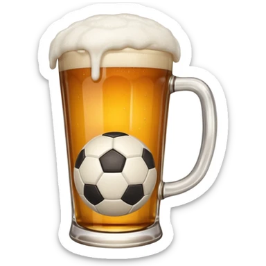 pint and 1 soccer beside sticker