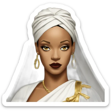 Rihanna as god sticker