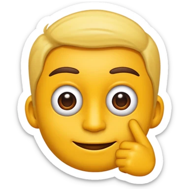 Emoji amarelinho pequenininho punho cruzado sticker