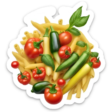 Vegetarian pasta dish sticker