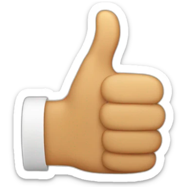 Emotionless emoji Thumbs up sticker