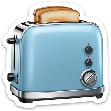 light blue toaster sticker
