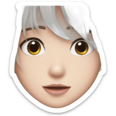 Anime girl sticking out her tongue sticker