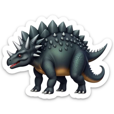 Black stegosaurus dinosaur accurate  sticker