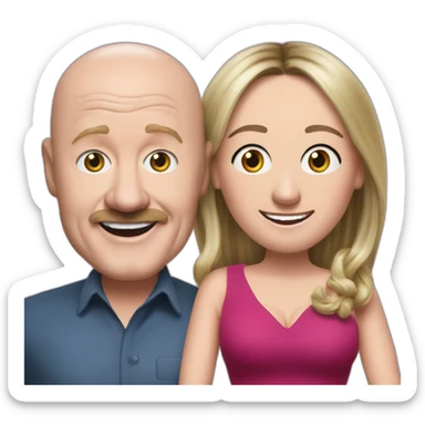 Victoria Coren-Mitchell and Phil Mitchell chuckle brothers sticker