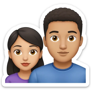 Homme métisse jeune avec une femme métisse  sticker