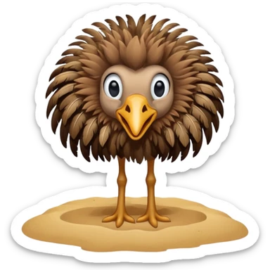 Ostrich with head in sand sticker