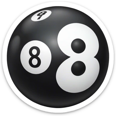 8 ball saying showing money sticker