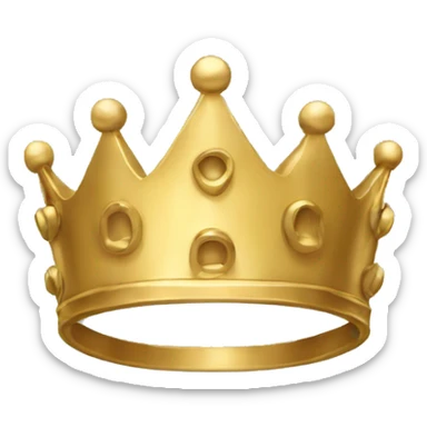 Simple gold crown with no jewels sticker