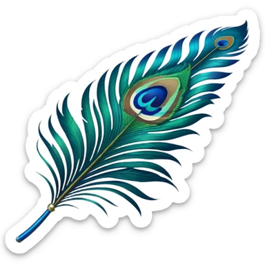 Peacock Feather leaf similar like this sticker