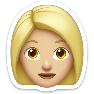 white blonde woman casual slyle red shirt sticker