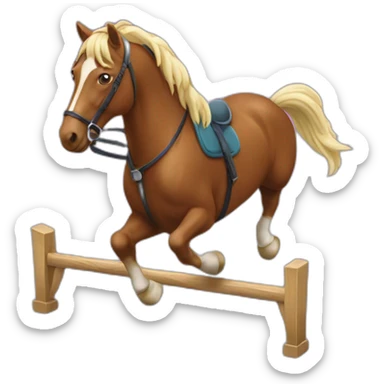 Cheval qui saute un obstacle sticker