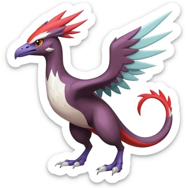  Nargacuga-Latias-Noibat-Noivern-Silvally-Pokémon-Fakémon-fusion (full body) sticker