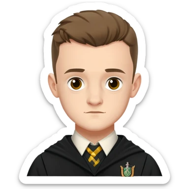 Josh Herdman is Gregory Goyle in harry potter, wear hogwarts uniform sticker