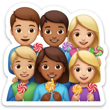 New year Candy children sticker