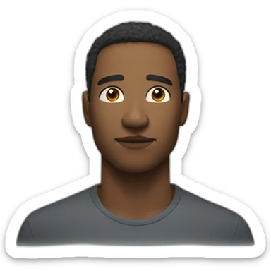 confident gazing solo portrait sticker