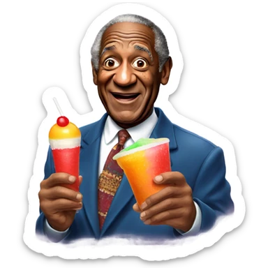 Bill Cosby holding Jello Pudding Pop sticker