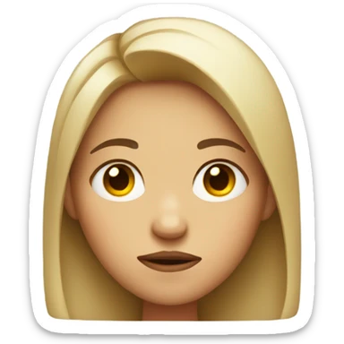 Girl frowning  sticker