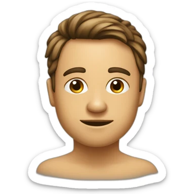 quelqu'un de brun devant un miroir sticker