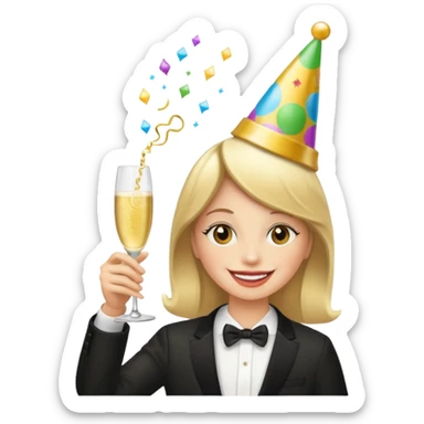 Congratulations champagne sticker