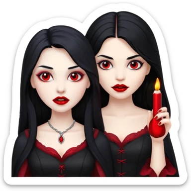 duas vampiras mulheres sticker