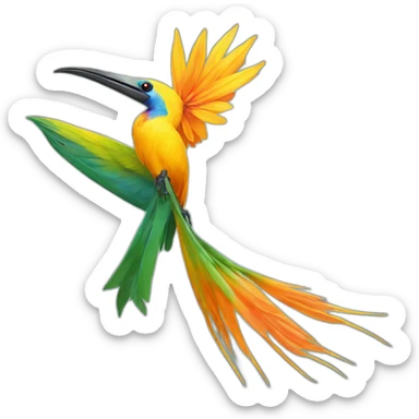 Birds of paradise sticker