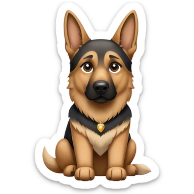 Here’s the prompt tailored for a German Shepherd emoji:

Cinematic German Shepherd Emoji, Strong and noble, Commanding and dignified design, rim lighting effect, rich tan and black tones, Simplified yet powerful features, highly detailed, glowing with a bold, confident glow, high shine, loyal and protective, stylized with an air of authority, poised and alert, blending realism with strength, soft glowing outline, clean and immaculate design, composed and alert pose, capturing the essence of a German Shepherd’s intelligence and loyalty in an easily recognizable and captivating form, so powerful it feels as though it could spring into action right off the screen! sticker