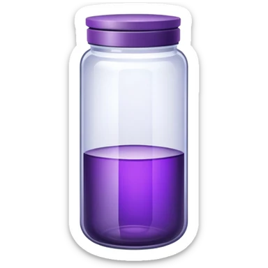 Purple glass jar sticker