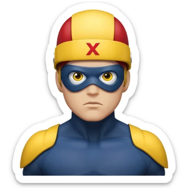 marvel superhero cyclops x-men with iconic yellow visor sticker