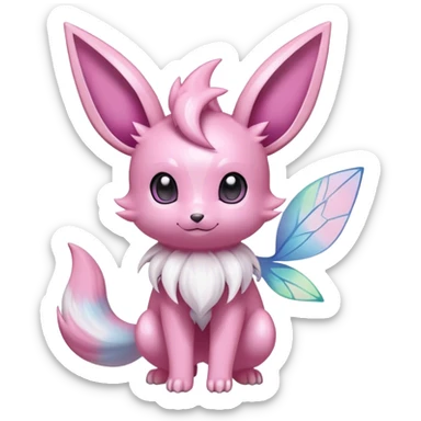 Shiny-Pastel-Eeveelution-Cute-Fakemon-Fairy-Pokémon-fusion full body sticker