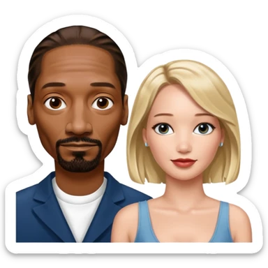  snoop dogg and Jennifer Lawrence  sticker