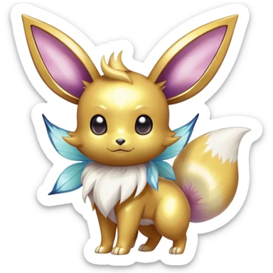 Shiny-Eeveelution-Cute-Fakemon-Fairy-Pokémon-fusion full body sticker