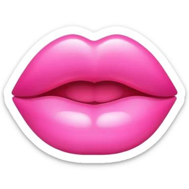 Generate pink lips ne Vertical sahpe  sticker