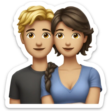 Une garçon de 13 qui vient de se mettre en couple avec son crush sticker