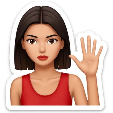 kendall jenner showing stop sticker