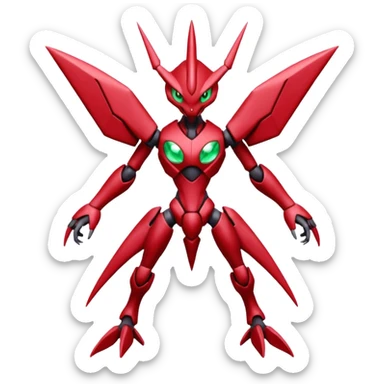 Inteleon-Scizor-Genesect-Bisharp-Pokémon-Fusion, full body sticker