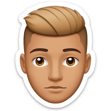 Guy with a low taper fade sticker