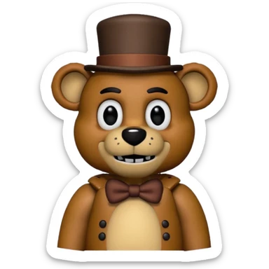 Freddy Fazbear (small hat) from Five Nights At Freddy's Movie sticker
