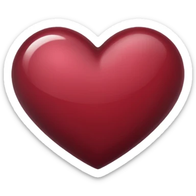 Maroon heart sticker