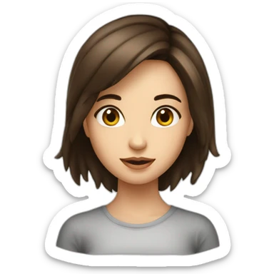 Fille brune abec des yeux bleux sticker