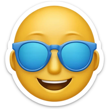 😎 emoji woth multiple colour sunglass sticker