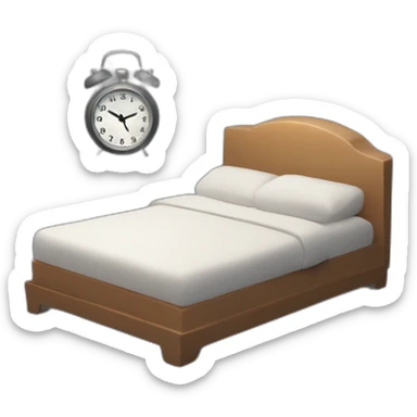 A 3D model an alarm watch showing 9 p.m. of night  sticker