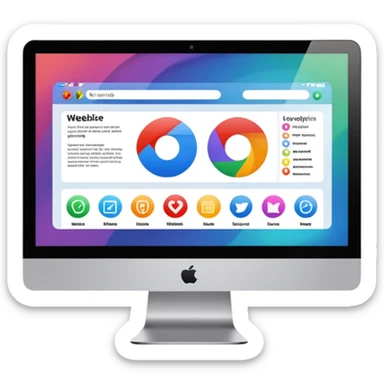 a computer screen that is showing a website sticker