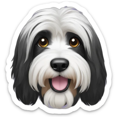 fully black tibetan terrier sticker