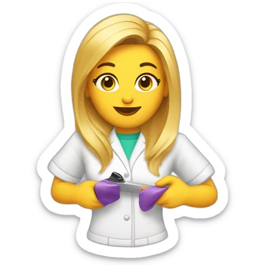 Beautician duck sticker