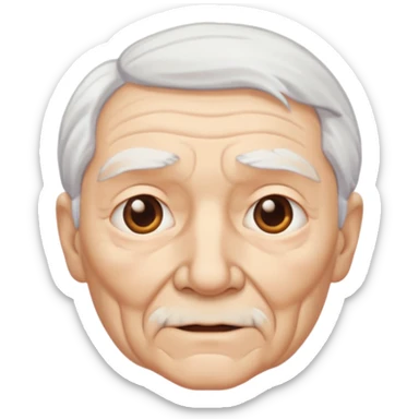 hazle mas arrugas , cabello blanco sticker